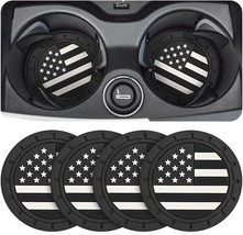4 Pack Car Cup Holder Coasters Colored American Flag US Flag Insert Car ... - $16.56