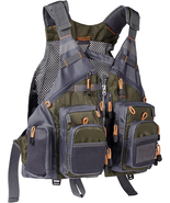 Strap Fishing Vest Adjustable Men Women Fly Bass Fishing Outdoor Utility... - $52.79