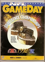 1992 NFC Championship Program San Francisco 49ers Dallas Cowboys Aikman Montana - £56.93 GBP