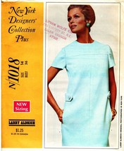 Misses&#39; DRESS Vintage 1967 McCall&#39;s Designer Collection Pattern 1018 Size 14 - £9.39 GBP