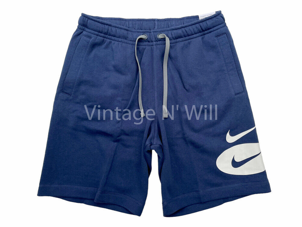 Nike Mes Midnight Blue/ White Double Swoosh Logo Casual Fleece Drawstrin... - $37.99