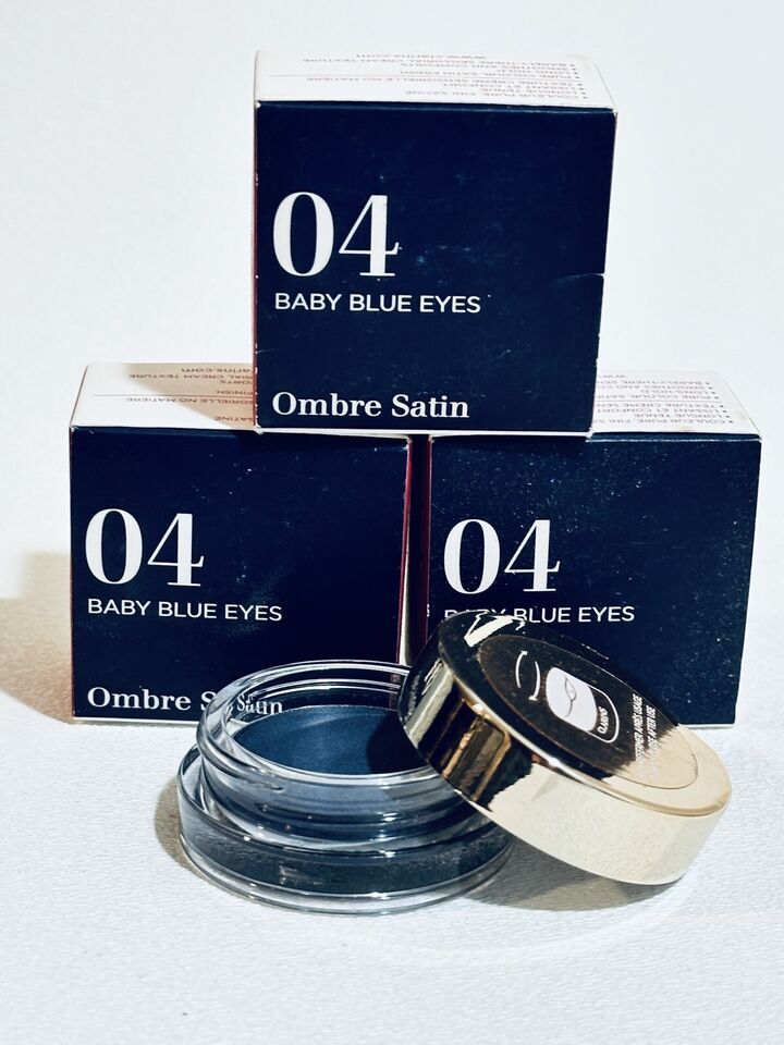 3X PACK CLARINS OMBRE SATIN CREAM EYESHADOW LONG-LASTING 04 BABY BLUE EYES - $12.30