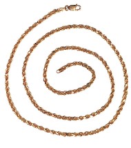 Unisex Necklace 14kt Rose Gold 407037 - £975.71 GBP