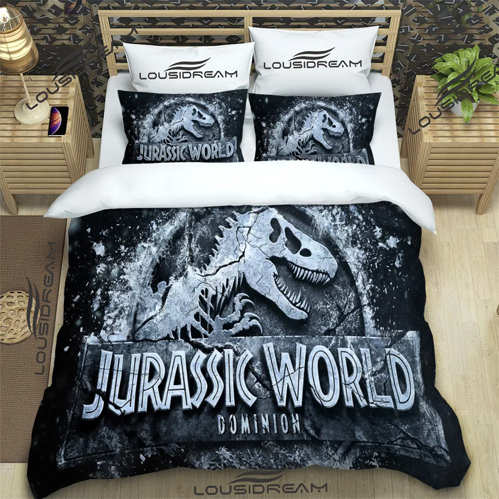 3D Jurassic Park Cartoon Comforter Bedding Set,Duvet Cover Bed Set Quilt... - £41.87 GBP+