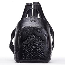 Leather Women Bag 2022 New Backpack Vintage Embossing Soft Cowhide Large Capacit - £94.08 GBP