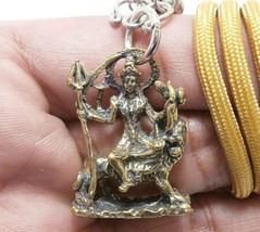 Durga Parvati Kali Uma Devi Amulet Goddess Shakti Hindu Deity Bless Pendant Gift - £23.52 GBP