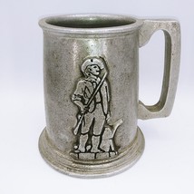 Pewter Primitive Molded Mug Colonial Patriot 4.75&quot; Design Vintage Patriotic - $15.19