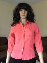 nyshirts.com Women&#39;s Pink Stretch Button-up Shirt Size S - £5.43 GBP