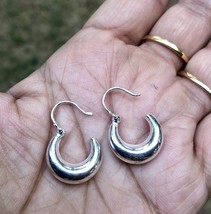 925 Sterling Silver Handmade Small Hoop Earrings, Huggies, Kundal, 14mm,... - $28.27