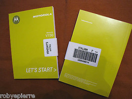 Vendo NUOVO solo MANUALE originale MOTOROLA V150 ITALIANO LET&#39;S START OT... - $15.52