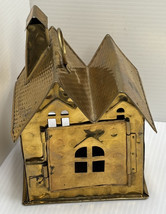 Vintage Brass Bird House Hanging Tea Light Candle Made India 5” - £9.66 GBP