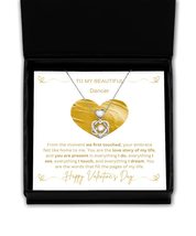 Dancer Girlfriend Silver Heart Necklace Gift from Husband to My Beautiful Amazin - £40.15 GBP