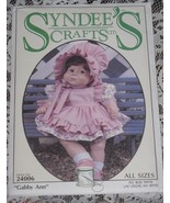 Syndee&#39;s Crafts Pattern 24006 Gabby Ann Dress, Pinafore, Panties &amp; Bonne... - $7.95