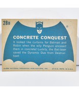 1966 Blue Bat Cowl Back Batman Trading Cards #28B Concrete Conquest - £5.53 GBP