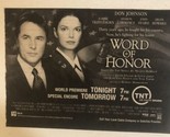Word Of Honor Tv Print Ad Don Johnson Jeanne Tripplehorn John Heard TPA4 - $5.93