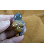 Y-VEN-552) Mustard-Purple fancy jasper Woman goddess GEMSTONE figurine s... - $346.96 MXN