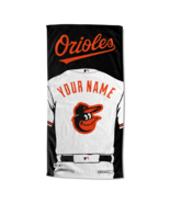 Baltimore Orioles OFFICIAL MLB Jersey Personalized Beach Towel  - $68.58 CAD