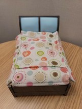 2007 Fisher Price Loving Family Parents Double Bed w/Cover Dollhouse Fur... - $325.12 MXN