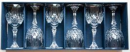 6 Cristal d&#39;Arques-Durand St Saint Cloud 6.25&quot; Wine Glasses Crystal Stemware - £55.08 GBP