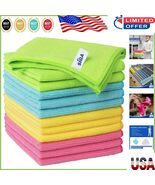 Versatile 12-Piece Microfiber Cleaning Cloth Set - Scratch Free and Durable - $34.53 CAD
