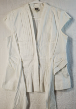 Anne Klein Blouse Women Size 10 White Cap Sleeve Tie Front MSRP $79  NWT - £13.66 GBP