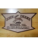 John Deere Moline Ill Custom wood sign/plaque 4 legged deere quality implements - $37.50