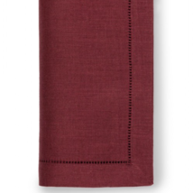 Sferra Festival Merlot Pure Linen Dinner Napkins Hemstitched 20x20&quot; SET/... - $54.35