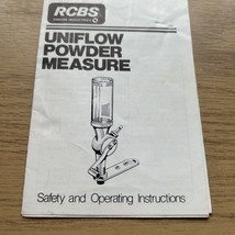 RCBS UNIFLOW POWDER MEASURE INSTRUCTIONAL MANUAL - $7.65