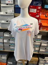 YONEX Women&#39;s Badminton T-Shirts Sports Top Tee White [100/US:M] NWT 89TR002F - £21.87 GBP