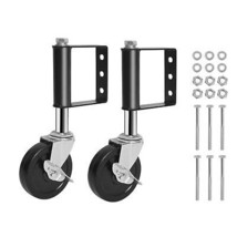 2 Pack Spring Loaded Adjustable Gate Wheel 4 inch Gate Wheel Heavy Duty Drag Gat - £55.27 GBP