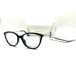 Michael Kors MK4086U (Riga) 3005 BLACK/GOLD 52-17-140MM Eyeglasses Frame - £54.25 GBP