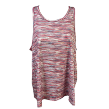 Zelos Womens Tank Top Shirt Open Back Tie Multicolor Sleeveless Stretch S - £9.12 GBP