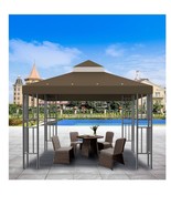 Gazebo Canopy Top Replacement Outdoor Garden Sunshade Cover Dual-tier On... - $600.13 MXN