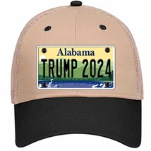 Trump 2024 Alabama Novelty Khaki Mesh License Plate Hat - £22.79 GBP