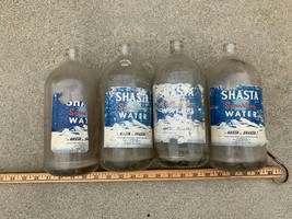 Vintage Seltzer Soda Bottle Shasta Water  Clear  label - £59.03 GBP