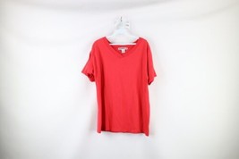 Vintage 90s Streetwear Womens Small Faded Blank Baggy Fit V-Neck T-Shirt... - £23.61 GBP