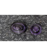 RARE  Bakelite Vintage Purple / Black Lapel Pins 1930s? - $47.32 CAD