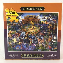 Dowdle Folk Art Noah’s Ark 500 Piece Jigsaw Puzzle Bible Complete w Post... - £12.44 GBP