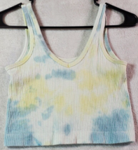 Urban Outfitters Crop Top Women Medium Multi Tie Dye Modal Sleeveless Round Neck - £6.70 GBP