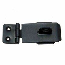 Hasp &amp; Staple Safety 3&quot; Black Heavy Duty Padlock Home Office Door Gate Shed-Cose - £6.01 GBP