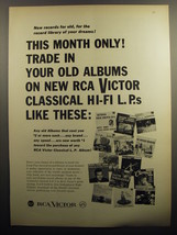 1957 RCA Victor Records Ad - This month only! Trade in your old albums - $18.49