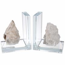 Quartz Stone Bookends 9.5x3x5.5 Pair - £49.05 GBP
