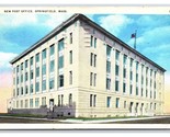 New Post Office Springfield Massachusetts MA WB Postcard F21 - £1.54 GBP