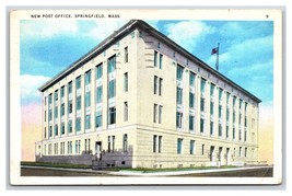 New Post Office Springfield Massachusetts MA WB Postcard F21 - £1.54 GBP