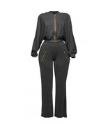 Women&#39;s Zipper Closure Hoodie Jacket &amp; Pants Set - €60,14 EUR