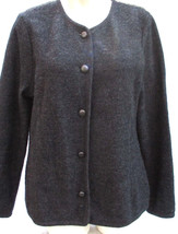 The Tog Shop Heathered Wool Cardigan Sweater Jacket Nordic Style Buttons MEDIUM - £18.54 GBP
