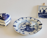 Delfts Blauw Delft Blue Holland Heart Trinket Dish Plate Ashtray Mini Ti... - $19.75