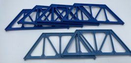 Thomas &amp; Friends Blue Bridge Railing Lot of 6 Replacement Parts Train Track - £4.47 GBP