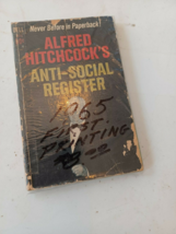 Alfred Hitchcock’s ANTI-SOCIAL Register Scarce 1965 Dell Paperback 1st Printing - £4.74 GBP