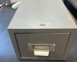 Vintage Metal Industrial Card File Cabinet Drawer Postcard Picture Storage - $31.34